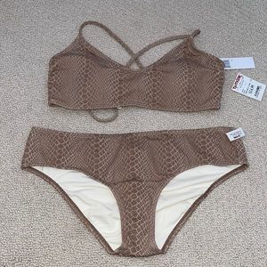 Tan snakeskin bikini